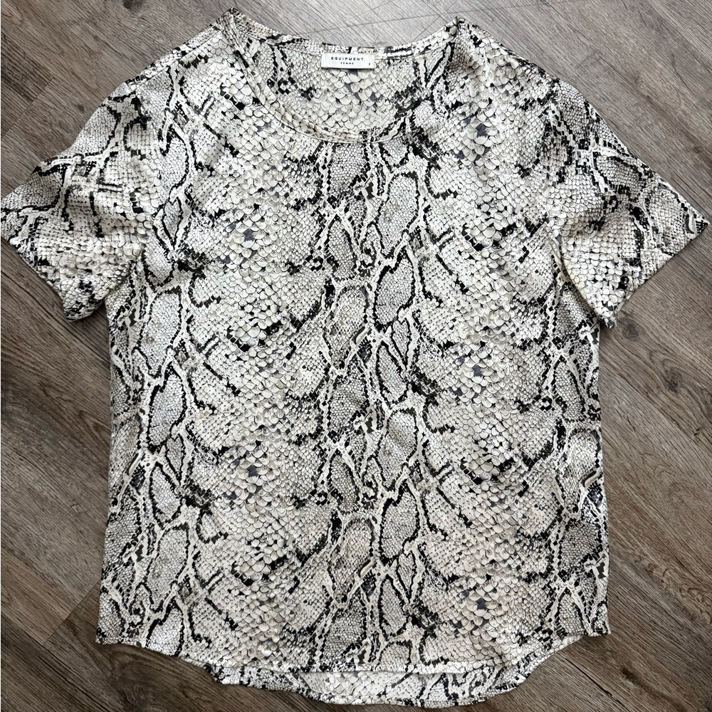 Equipment Riley Silk Python Blouse - image 2